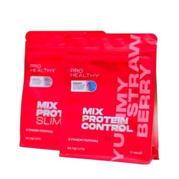 Mix Protein Strawberry Slim + Control (сніданок та вечеря), по 5 порцій фото