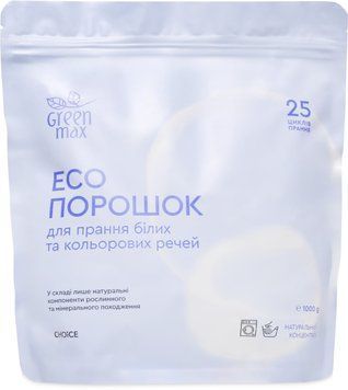 ЕКОПОРОШОК ДЛЯ ПРАННЯ БІЛИХ ТА КОЛЬОРОВИХ РЕЧЕЙ фото